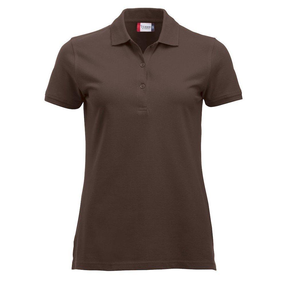 Clique - Marion Poloshirt, für Damen, Kühles Braun, Größe L von Clique