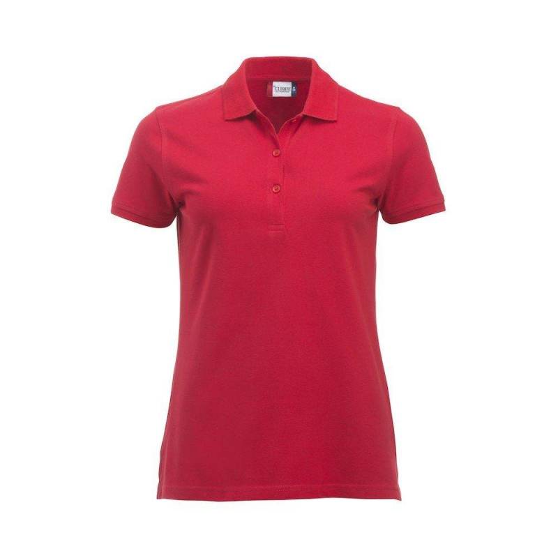 Clique - Marion Poloshirt, für Damen, Rot Bunt, Größe L von Clique