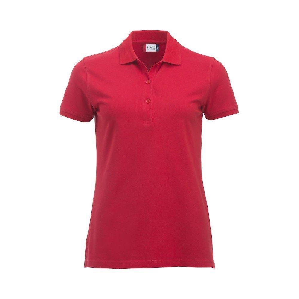 Marion Poloshirt Damen Rot Bunt M von Clique