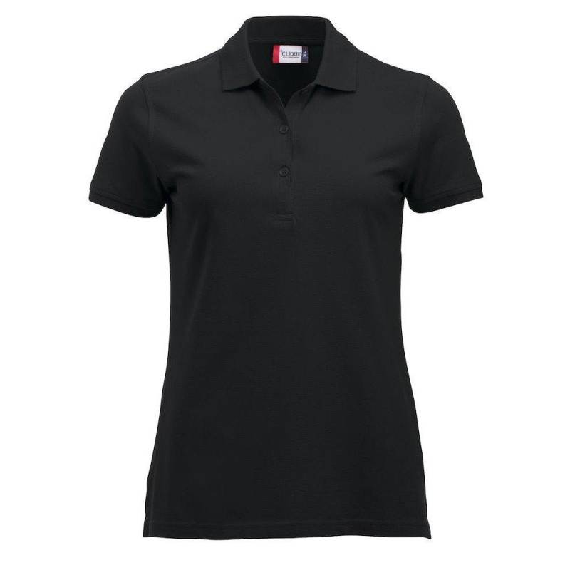 Marion Poloshirt Damen Schwarz S von Clique