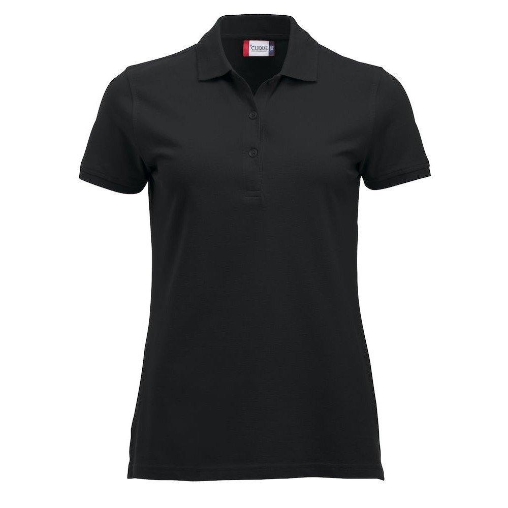 Marion Poloshirt Damen Schwarz XL von Clique