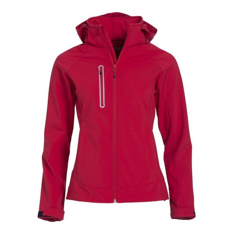 Milford Softshelljacke Damen Rot Bunt S von Clique