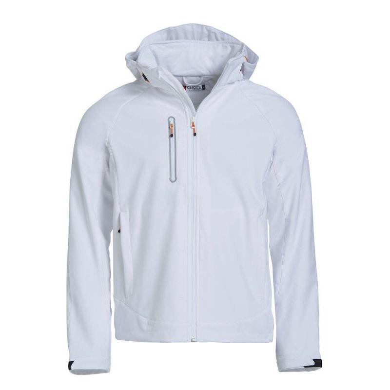 Milford Softshelljacke Herren Weiss S von Clique