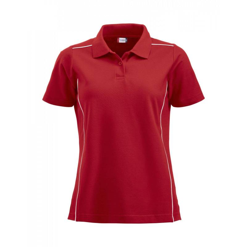 New Alpena Poloshirt Damen Rot Bunt L von Clique