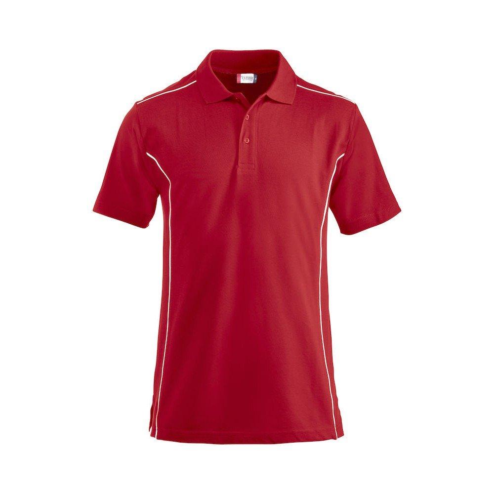 New Conway Poloshirt Herren Rot Bunt L von Clique