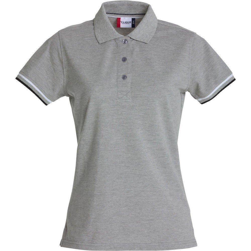 Newton Poloshirt Damen Grau L von Clique