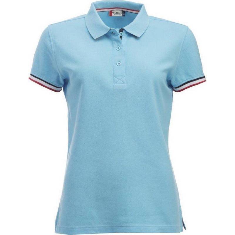 Newton Poloshirt Damen Himmelblau S von Clique