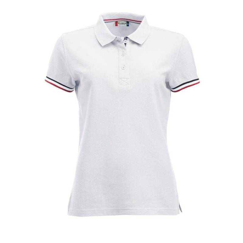 Newton Poloshirt Damen Weiss M von Clique