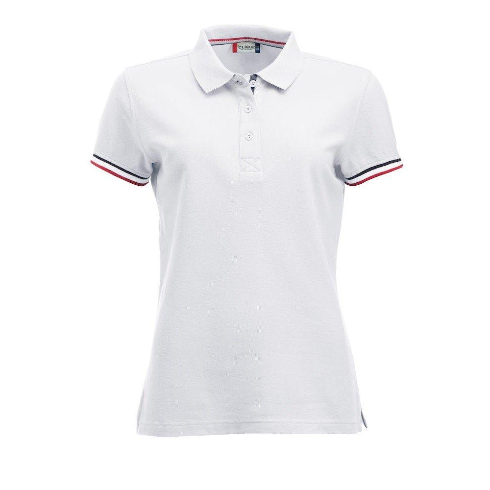 Newton Poloshirt Damen Weiss S von Clique