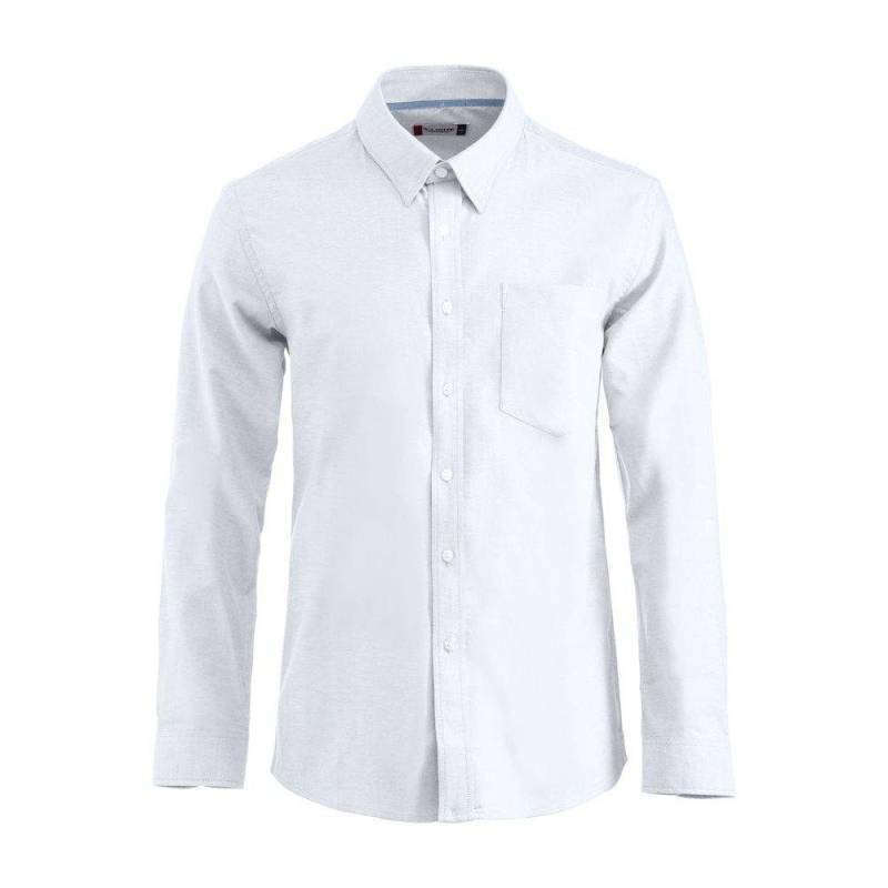 Oxford Formelles Hemd Herren Weiss L von Clique