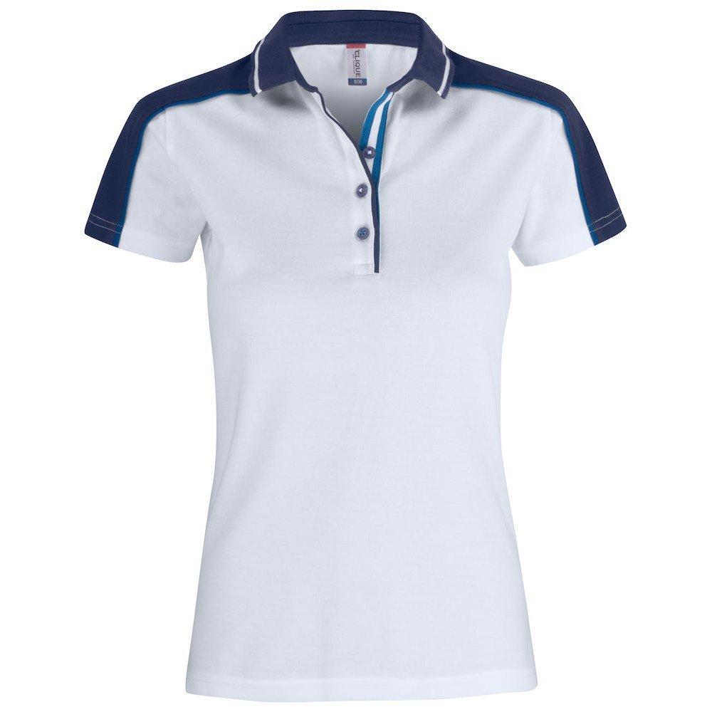 Pittsford Poloshirt Damen Weiss L von Clique