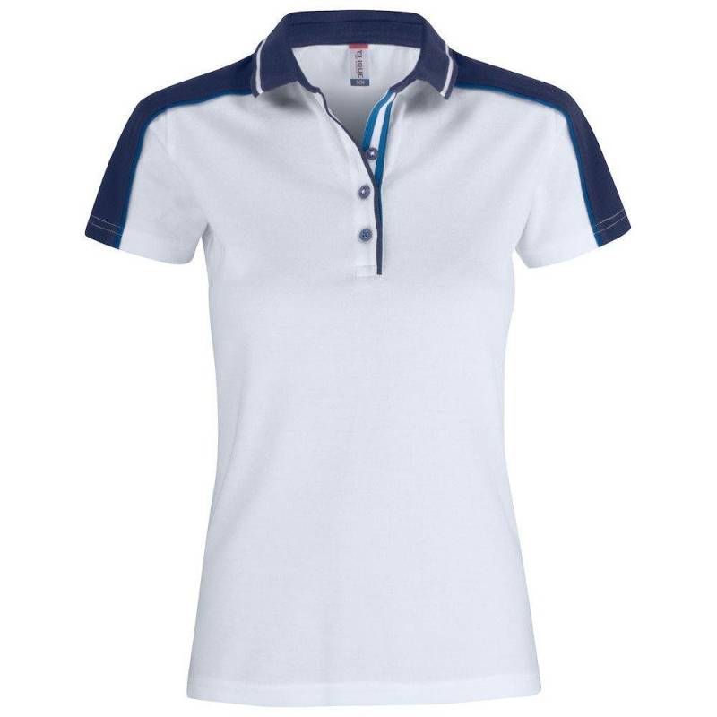 Pittsford Poloshirt Damen Weiss L von Clique