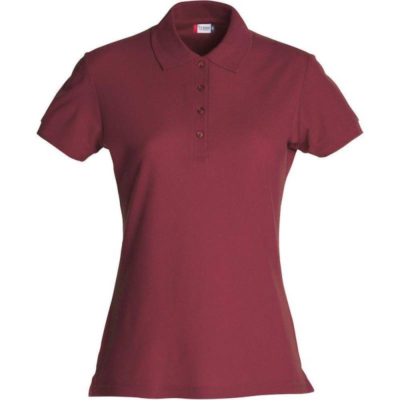 Poloshirt Damen Weinrot M von Clique