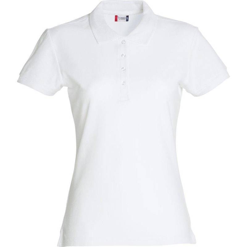 Poloshirt Damen Weiss M von Clique