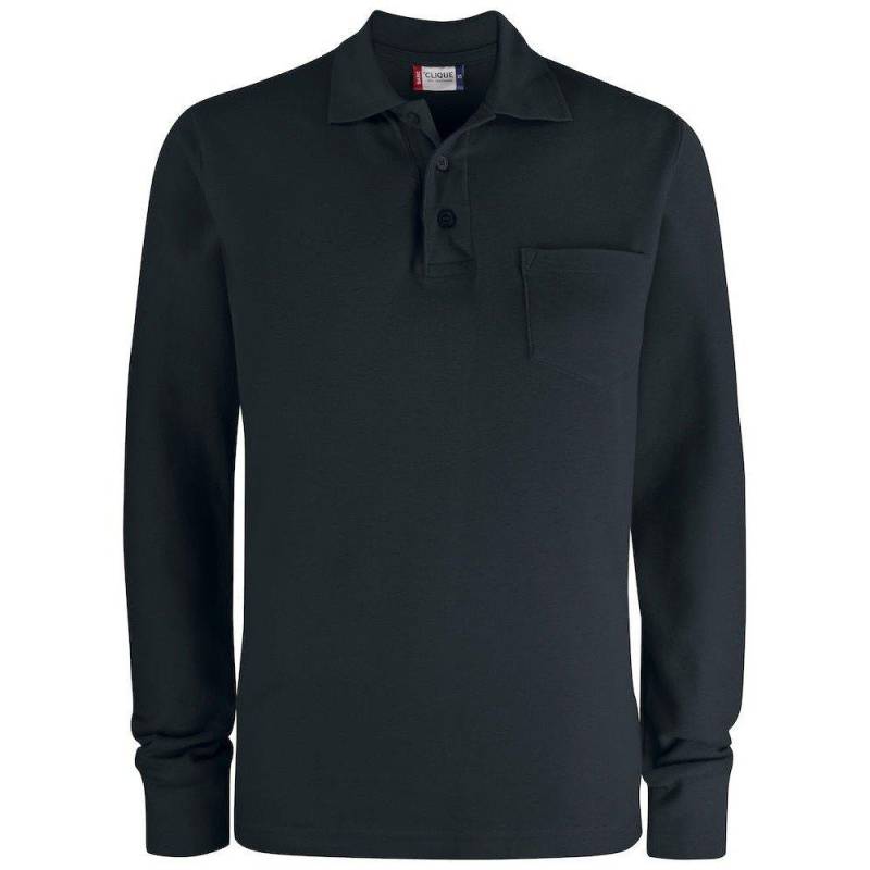 Clique - Poloshirt Langärmlig, für Damen, Schwarz, Größe 3XL von Clique