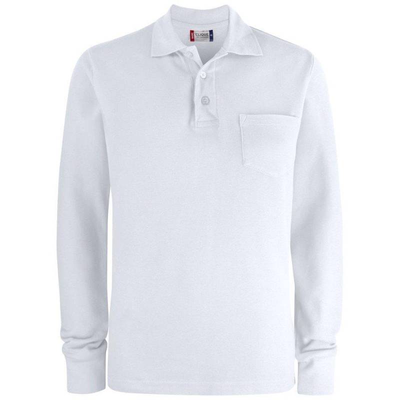 Clique - Poloshirt Langärmlig, für Damen, Weiss, Größe 3XL von Clique