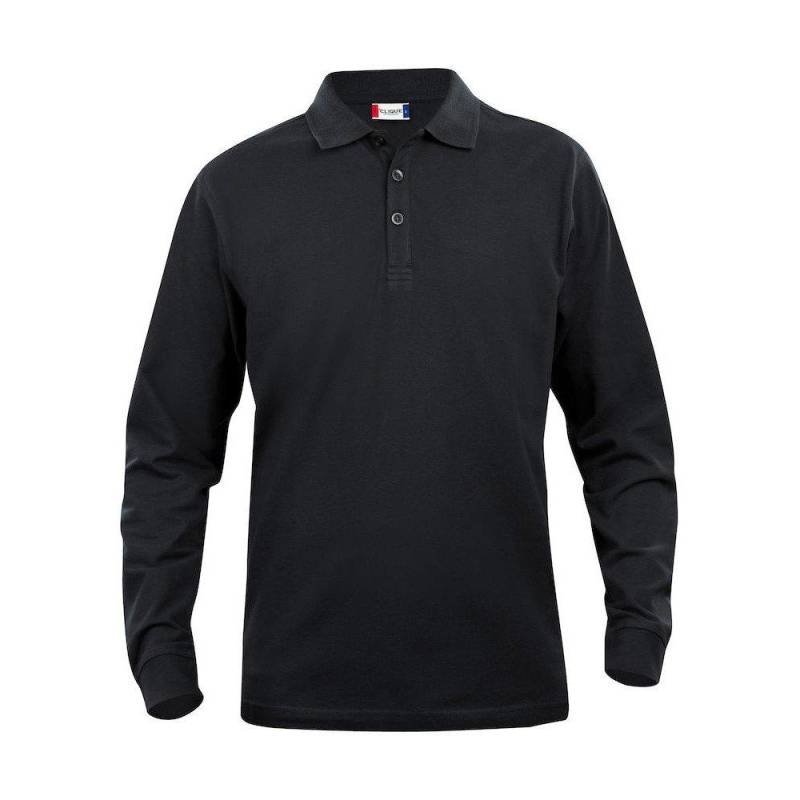 Poloshirt Langärmlig Jungen Schwarz 146 von Clique