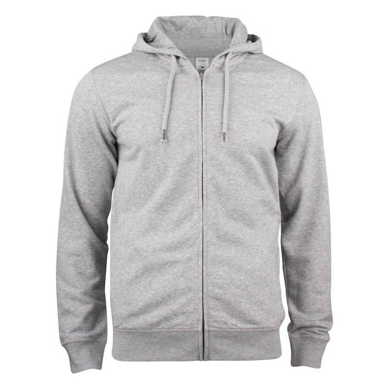 Premium Hoodie Mit Durchgehendem Reißverschluss Herren Grau L von Clique