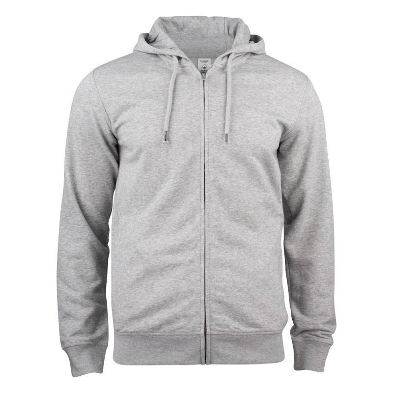 Premium Hoodie Mit Durchgehendem Reißverschluss Herren Grau XL von Clique