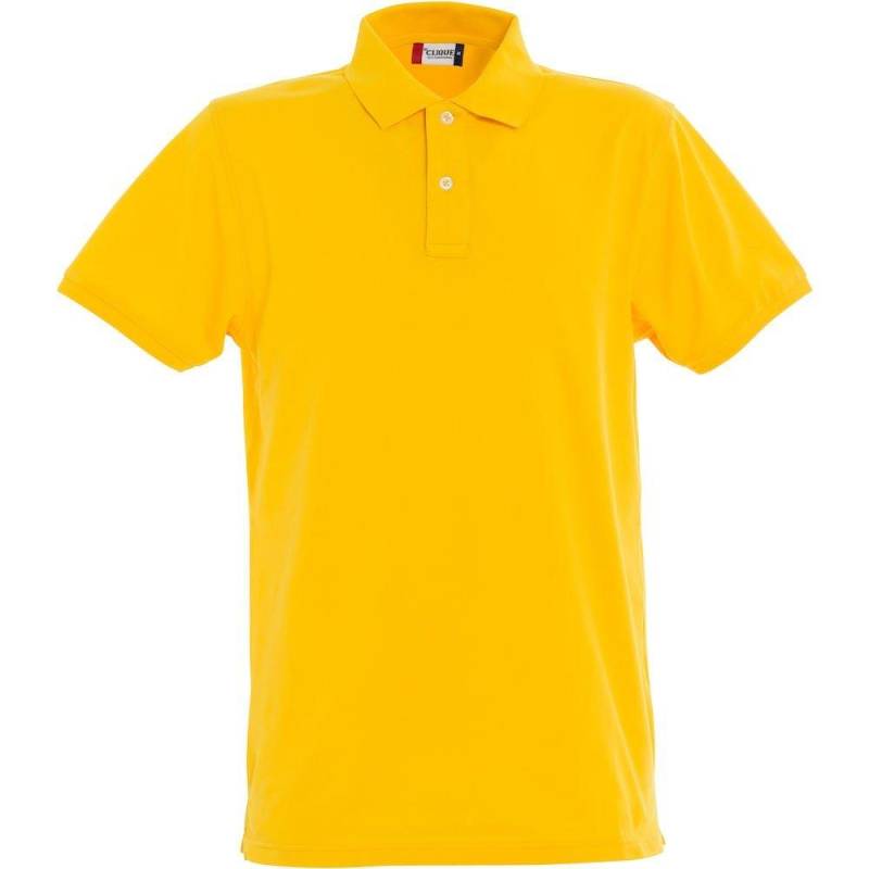 Clique - Premium Poloshirt, für Damen, Gelb Bunt, Größe S von Clique