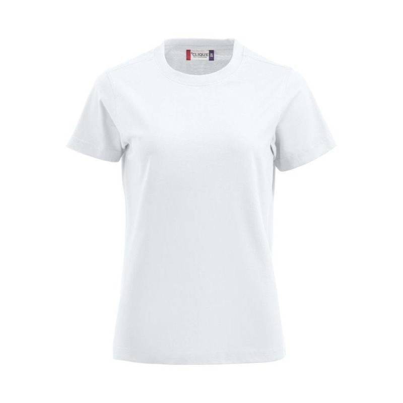 Premium Tshirt Damen Weiss L von Clique