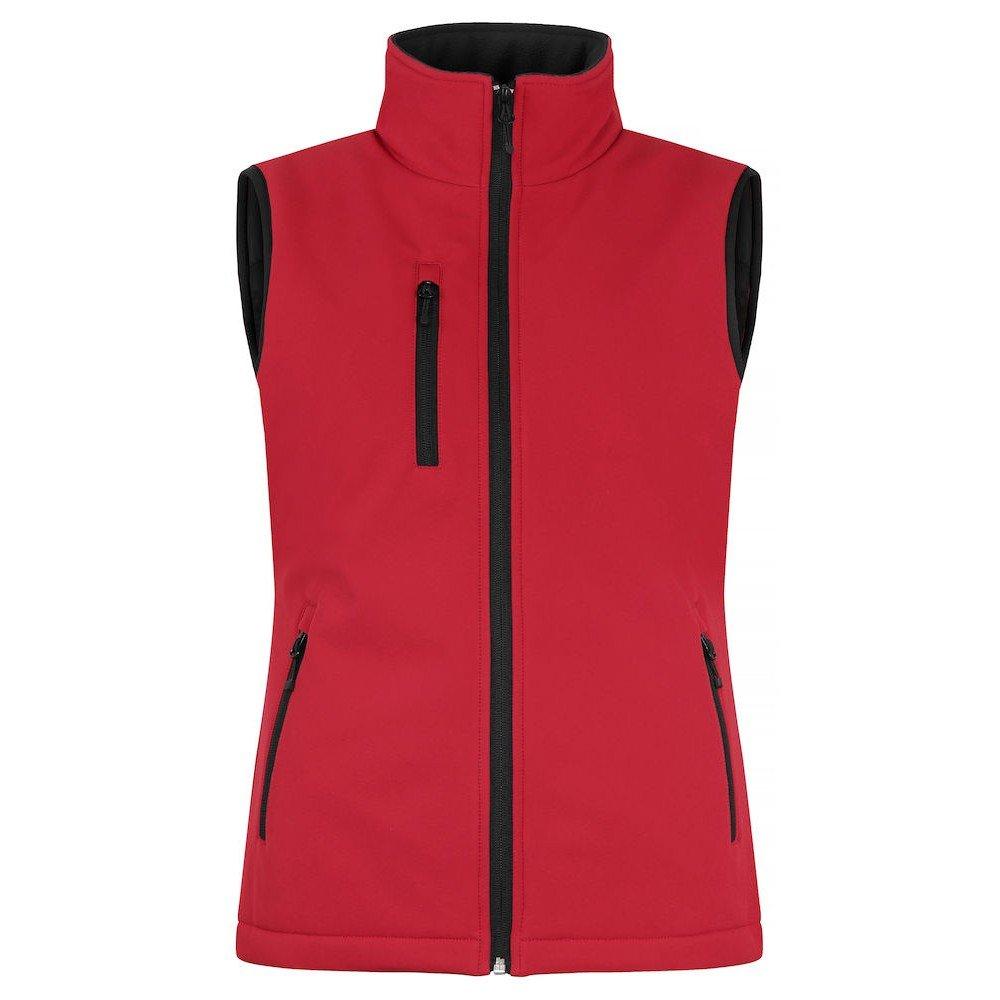 Weste Softshellpanele Damen Rot Bunt M von Clique