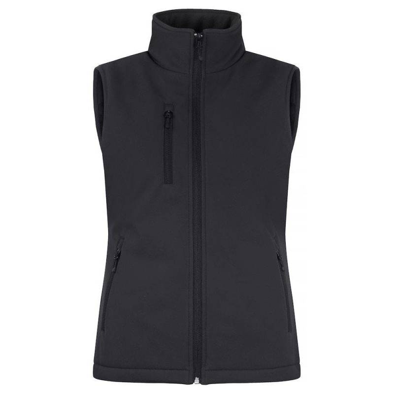 Weste Softshellpanele Damen Schwarz L von Clique