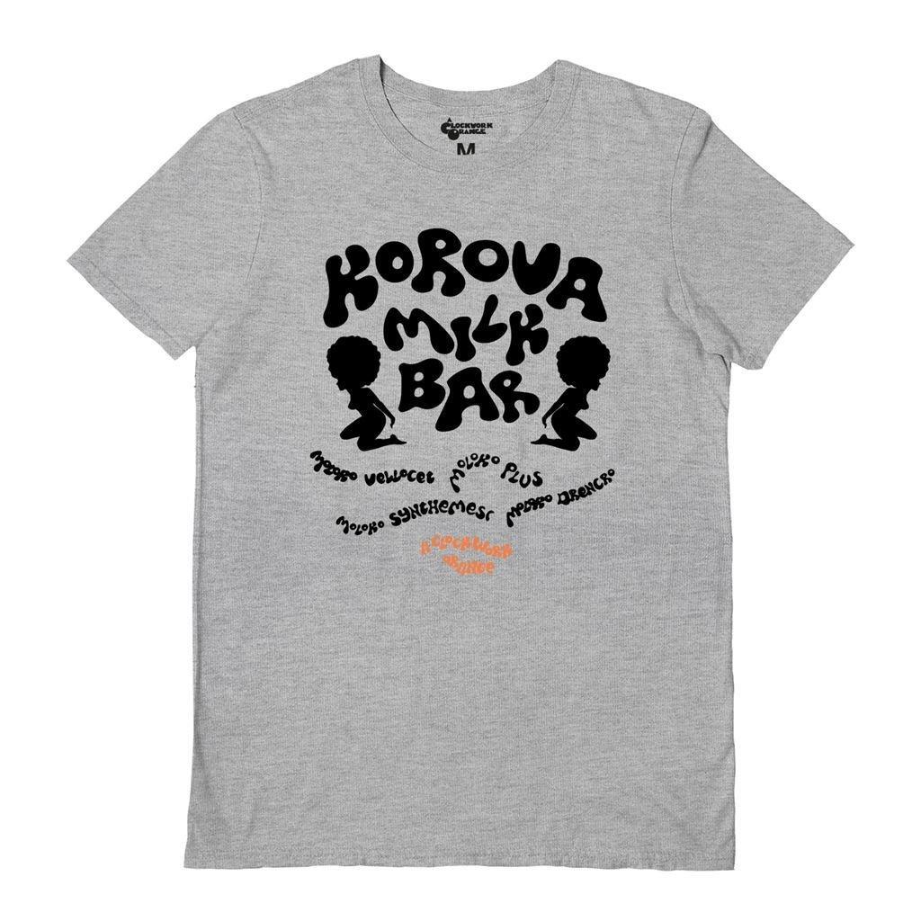 Korova Milk Bar Tshirt Herren Grau M von Clockwork Orange