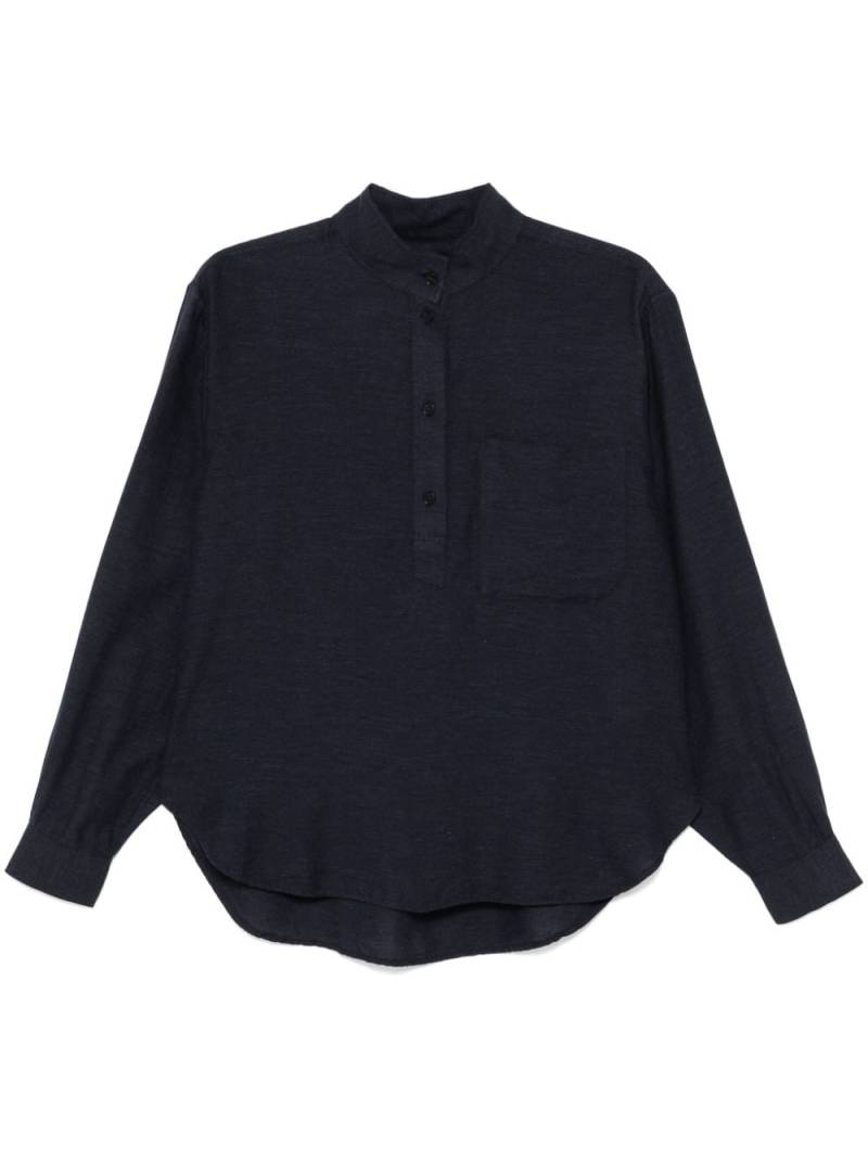 Closed band-collar shirt - Blue von Closed