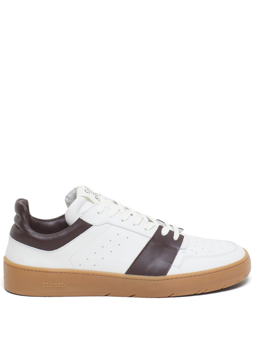 Closed contrasting-panel leather sneakers - White von Closed