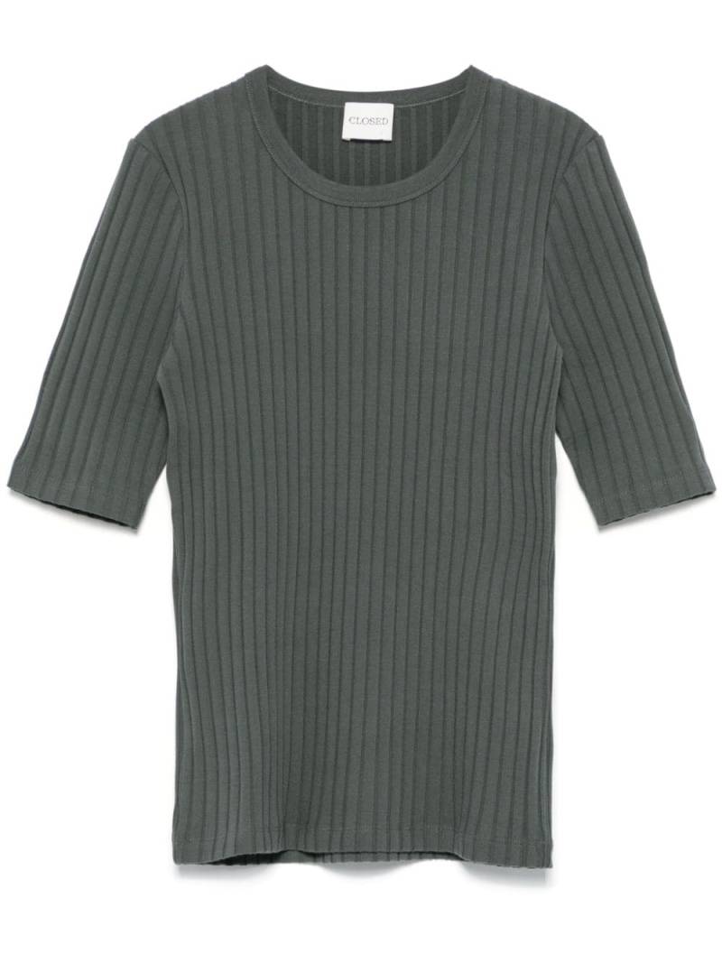 Closed crew neck short-sleeves top - Green von Closed