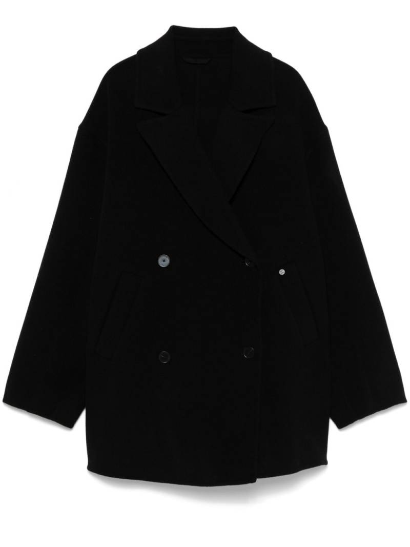 Closed double-breasted coat - Black von Closed