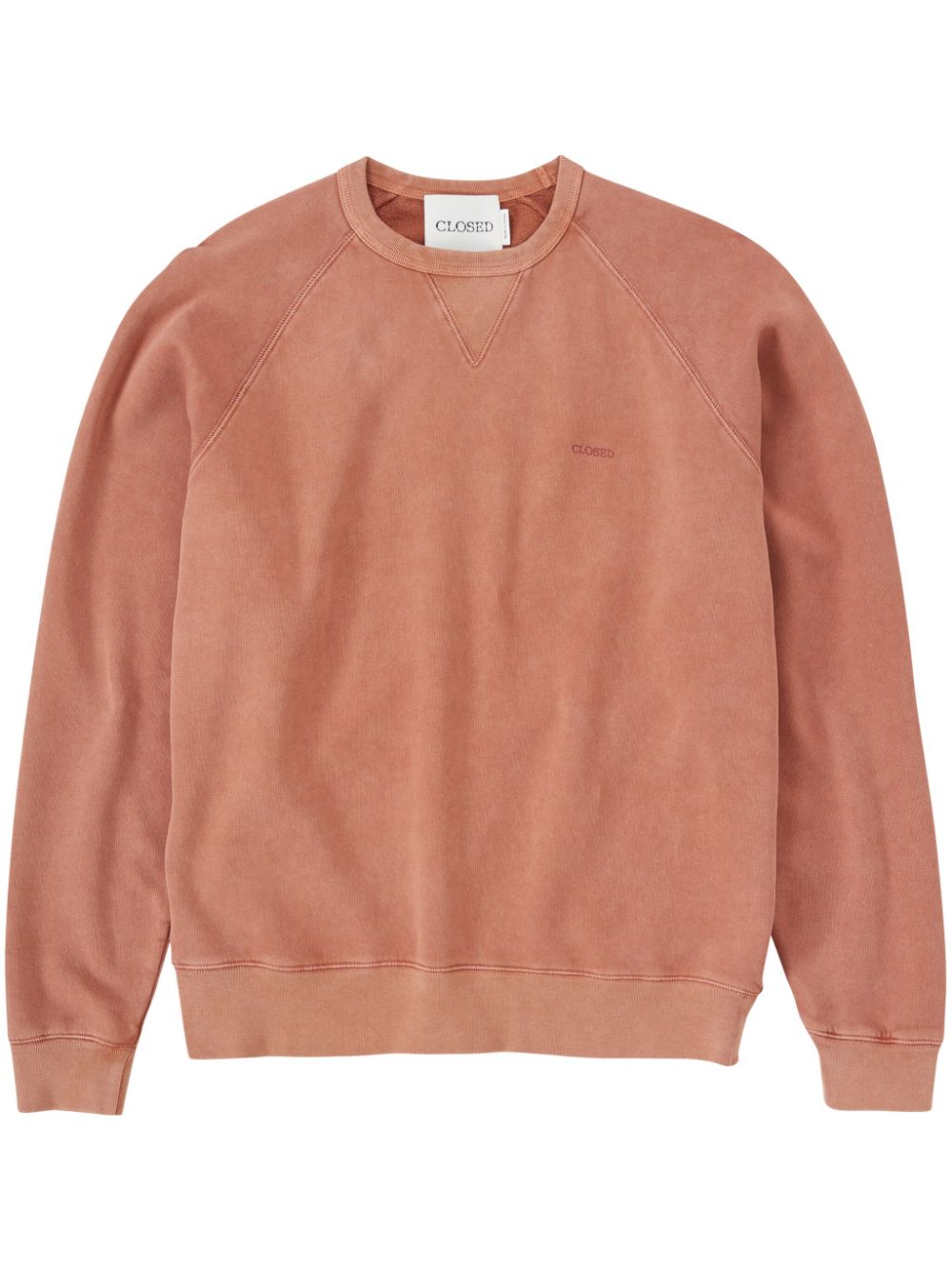 Closed logo-print cotton sweatshirt - Orange von Closed
