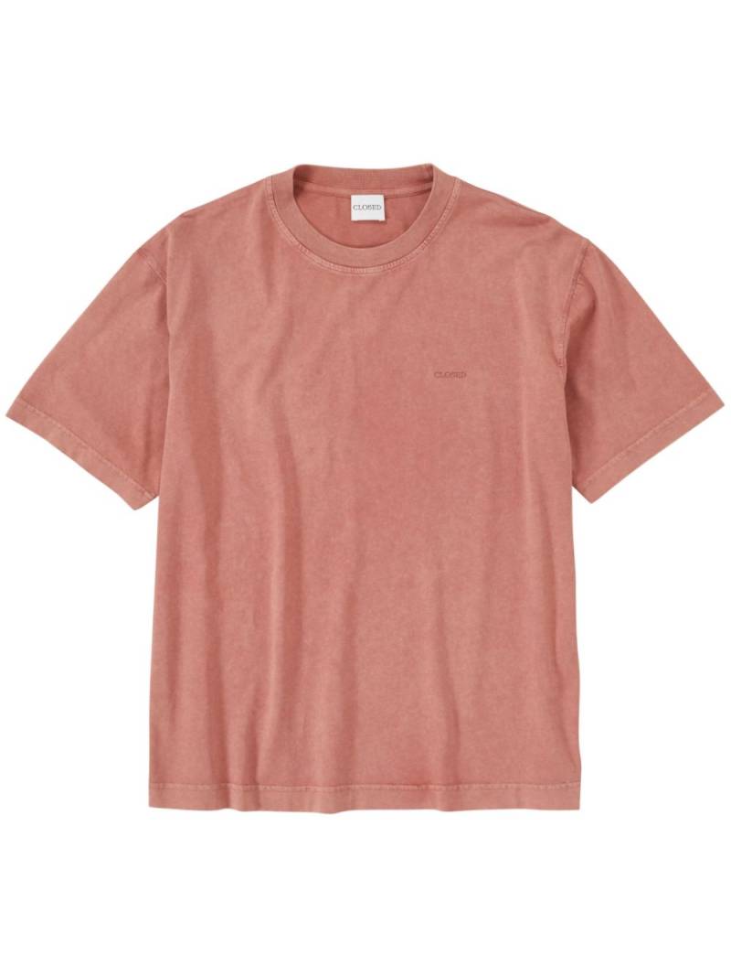 Closed logo-print organic-cotton T-shirt - Orange von Closed