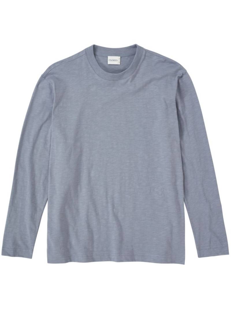 Closed long-sleeve organic-cotton T-shirt - Blue von Closed