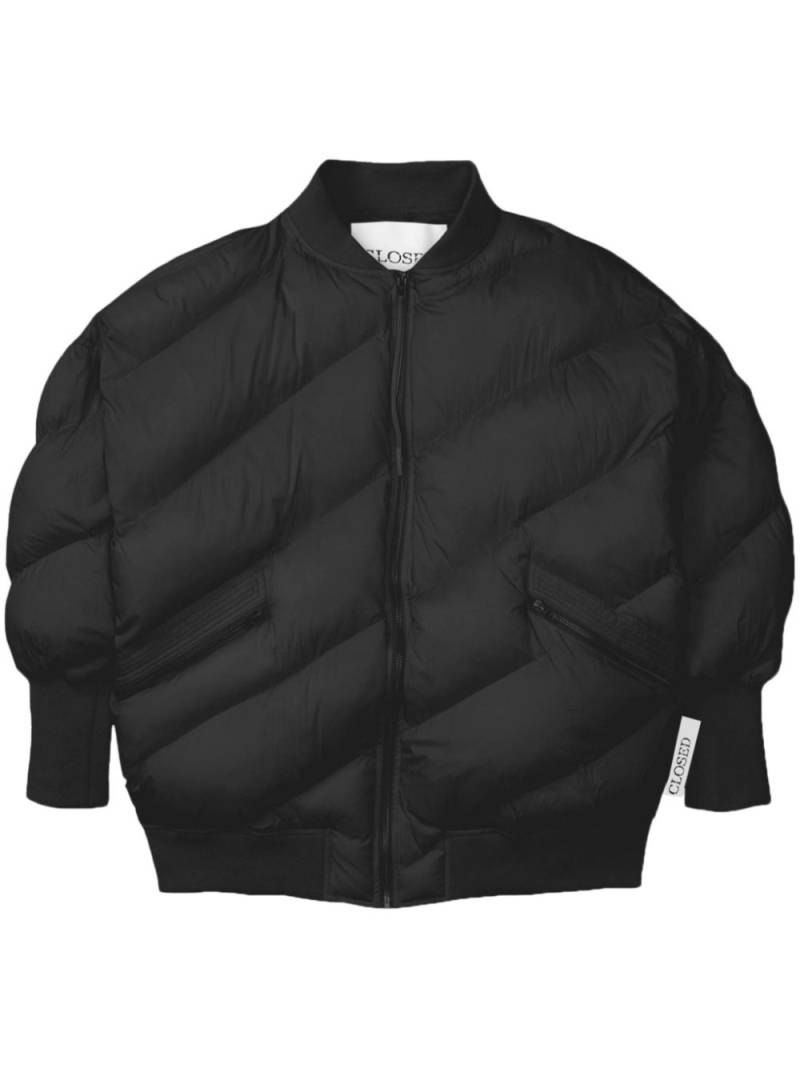 Closed quilted bomber jacket - Black von Closed