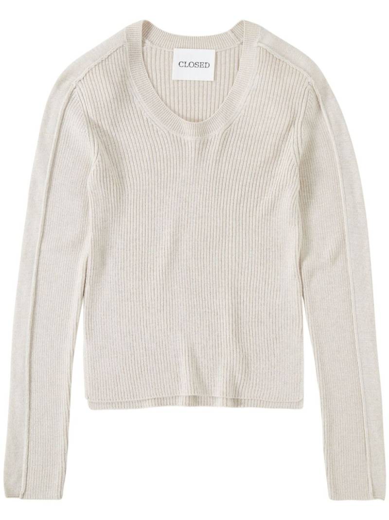 Closed ribbed-knit jumper - Neutrals von Closed