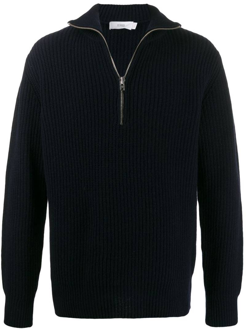 Closed ribbed zip-up sweatshirt - Blue von Closed