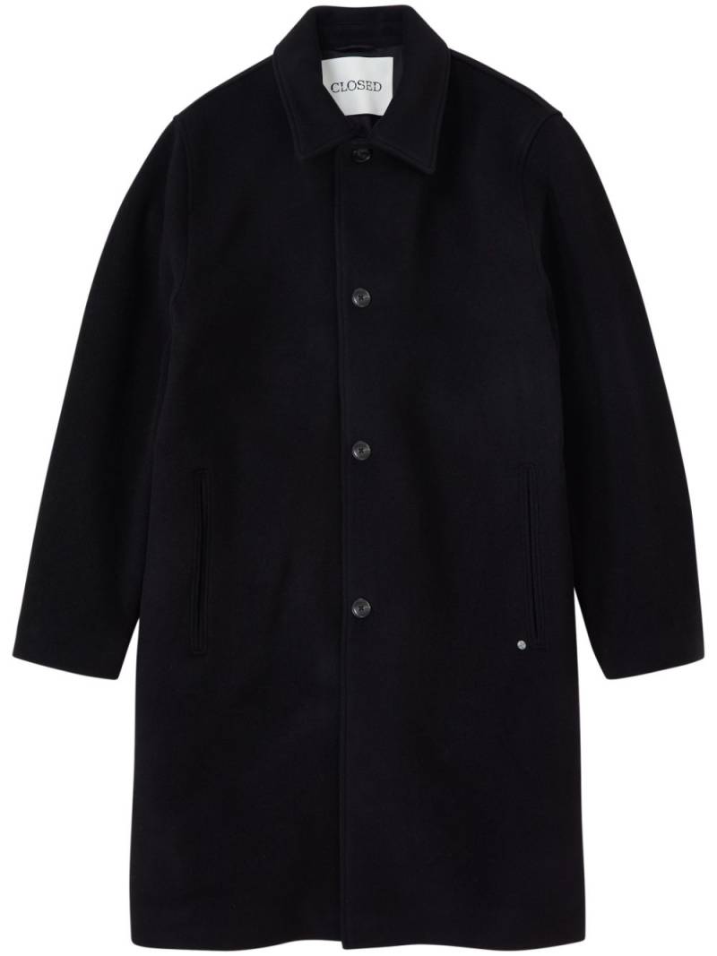 Closed single-breasted cotton coat - Black von Closed