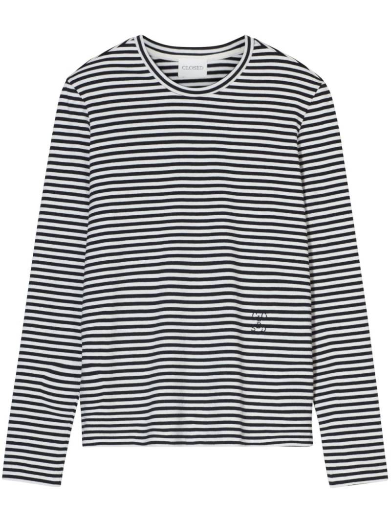 Closed striped long-sleeve T-shirt - Black von Closed