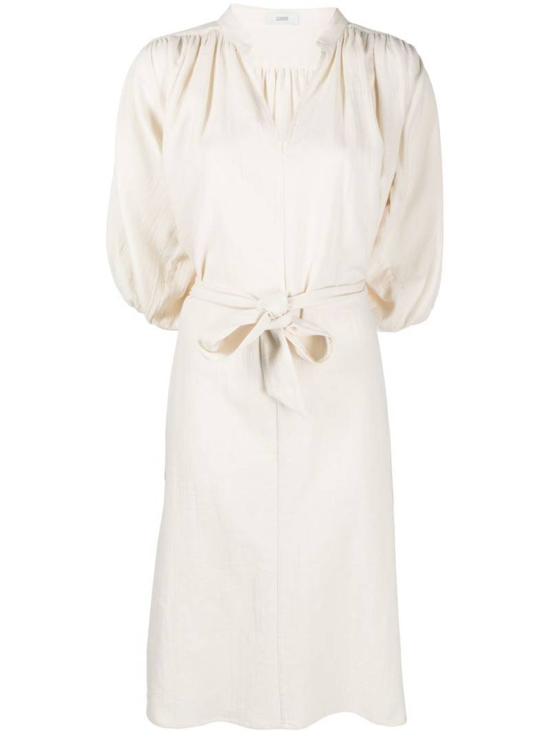 Closed tie-waist gathered dress - White von Closed