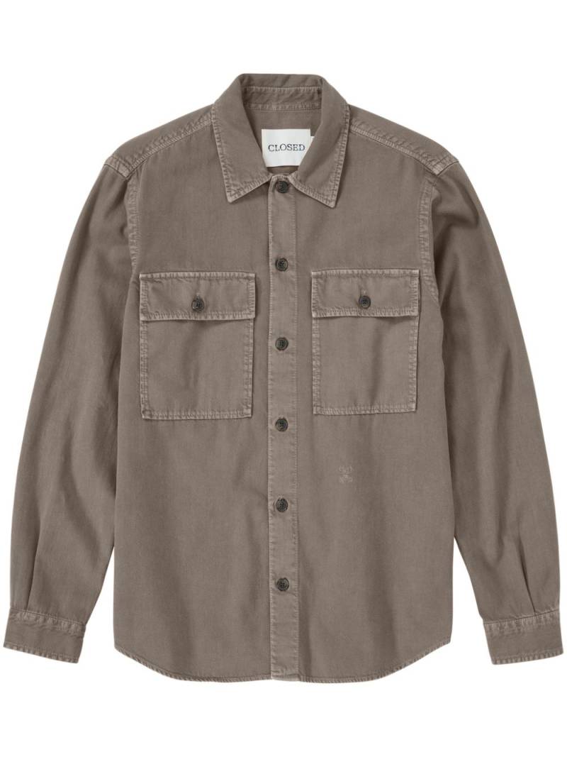 Closed utility regenerative-cotton shirt - Brown von Closed