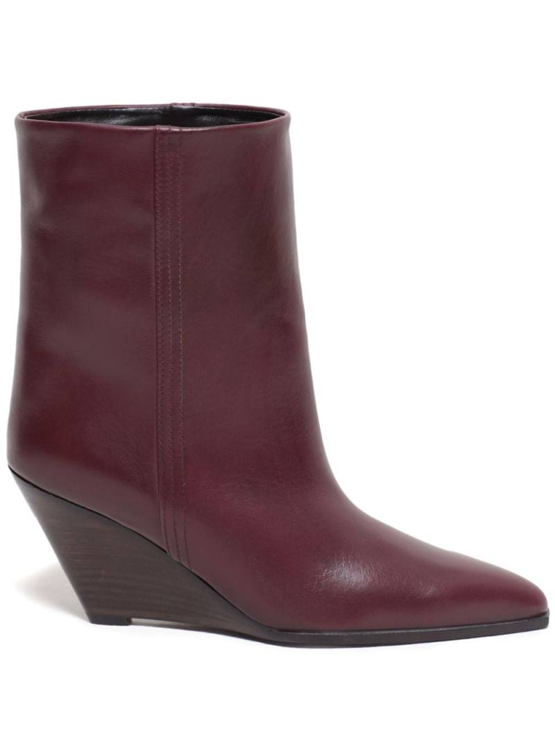 Closed 70mm wedge-heel boots - Red von Closed