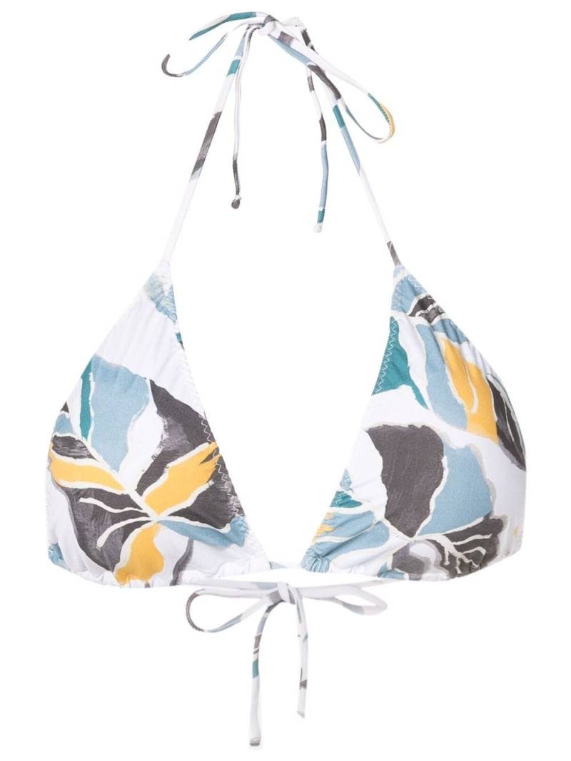 Clube Bossa Ava leaf-print bikini-top - Blue von Clube Bossa