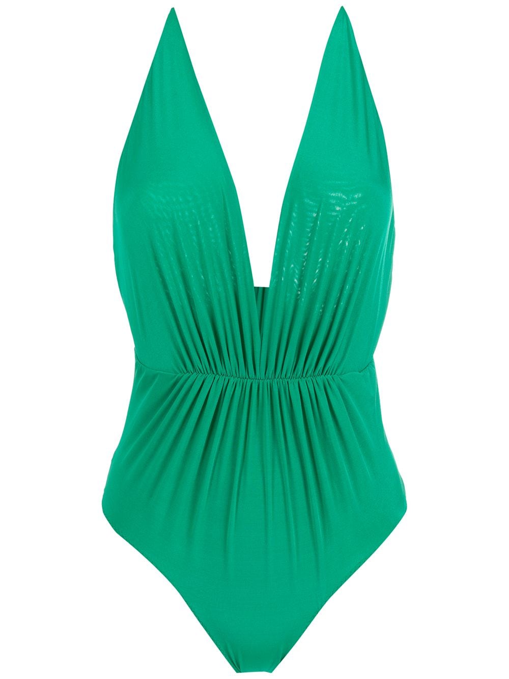 Clube Bossa Clavert plunging back swimsuit - Green von Clube Bossa