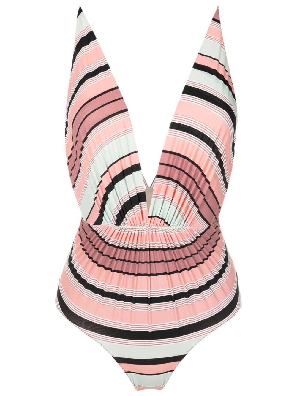 Clube Bossa Clavert plunging swimsuit - Multicolour von Clube Bossa