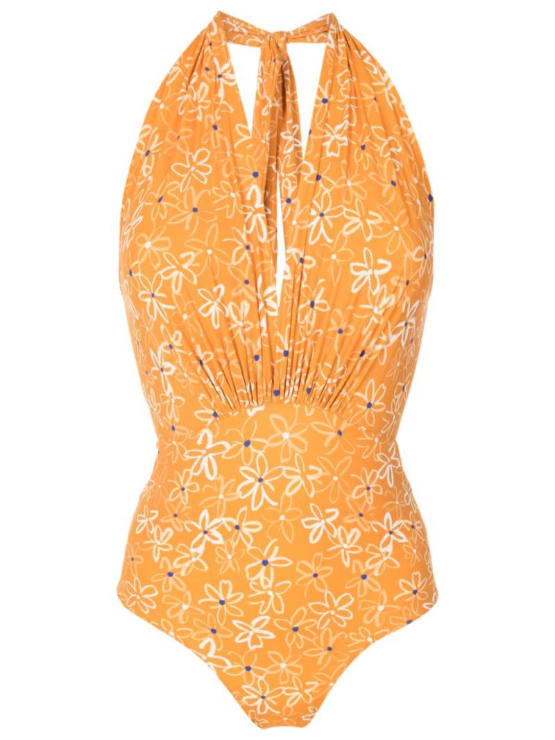 Clube Bossa Deneuve halterneck swimsuit - Yellow von Clube Bossa