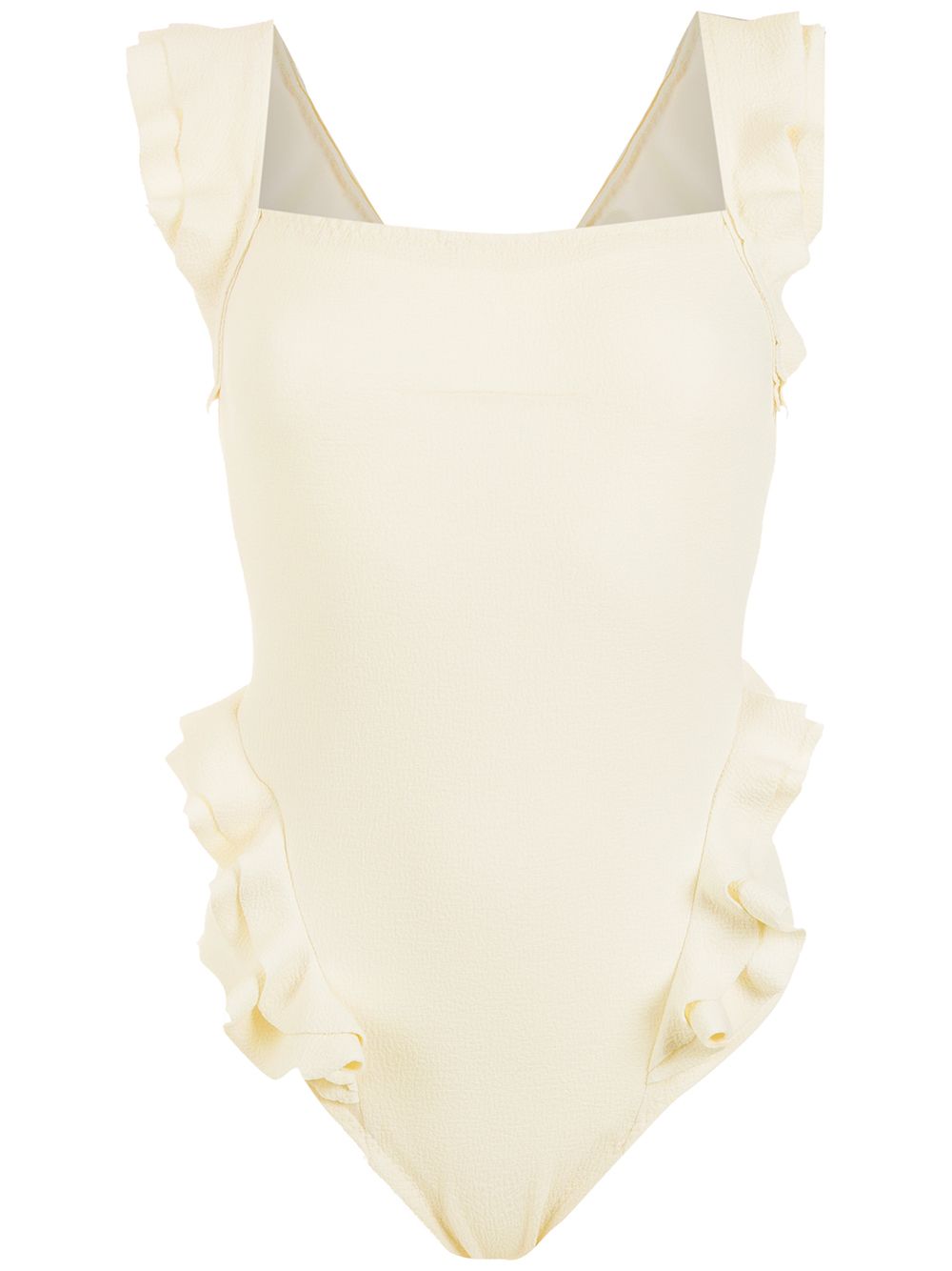 Clube Bossa Barbette frill swimsuit - White von Clube Bossa