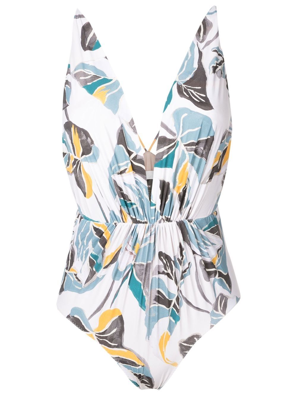 Clube Bossa Maio leaf-print one-piece - Neutrals von Clube Bossa