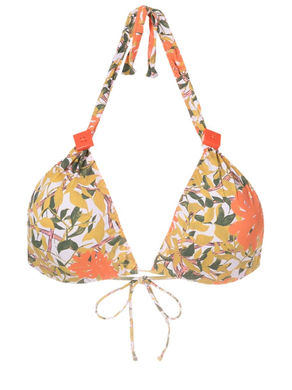 Clube Bossa Rings floral-print bikini top - Multicolour von Clube Bossa